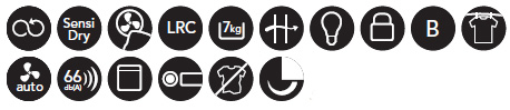 MAYTAG MTD07SCFIB Laundry Feature Icons