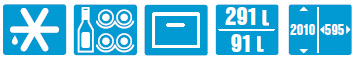 Zanussi Refrigeration Feature Icons