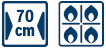 BOSCH PCQ715B90E Gas Hob Feature Icons