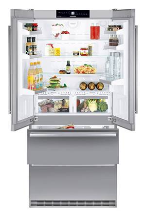 CBNES6256 LIEBHERR French 4 Door Style Fridge Freezer Stainless Steel With BioFresh
