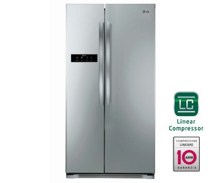 LG GSB325PVQV LG Fridge Freezer NO ICE / WATER PLATINUM SILV…