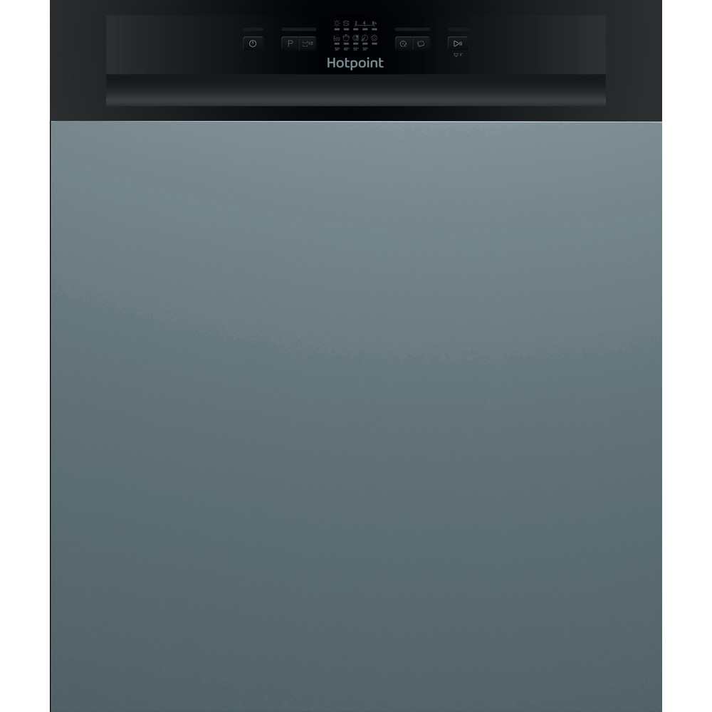 HBC2B19UKN HOTPOINT 60cm Semi Integrated Dishwasher - Black - 13 Place - 11L - 49dB - 5 Progs. - F Energy