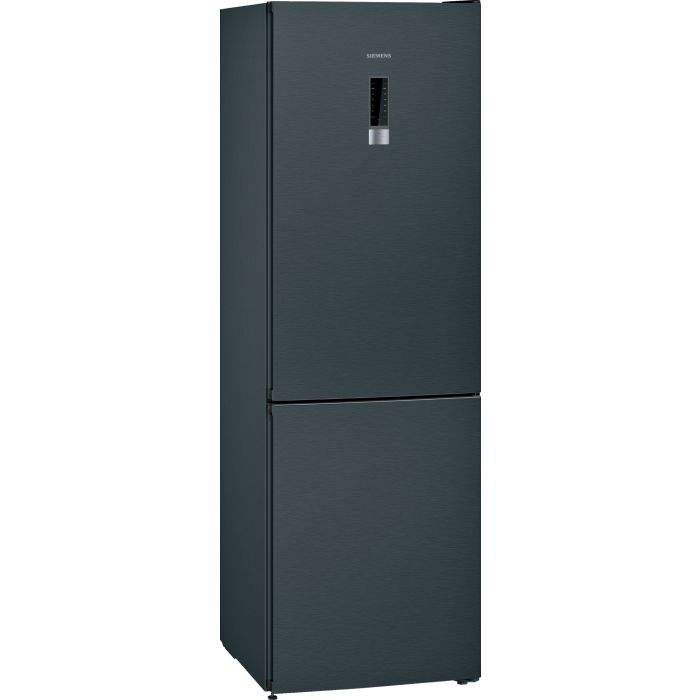 KG36NXXDF SIEMENS Freestanding Fridge-Freezer - noFrost Freezer - HyperFresh - In-Door Electronics - Integrated Handles - D Energy - BlackSteel Door RWD10