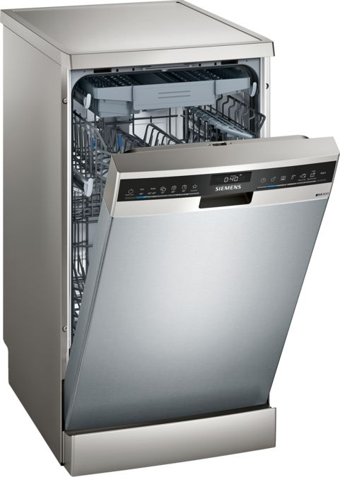 SR23EI28ME SIEMENS 10 Place Setting Dishwasher -  D Energy -  Stainless Steel/Silver - Child safety tamper proof controls 