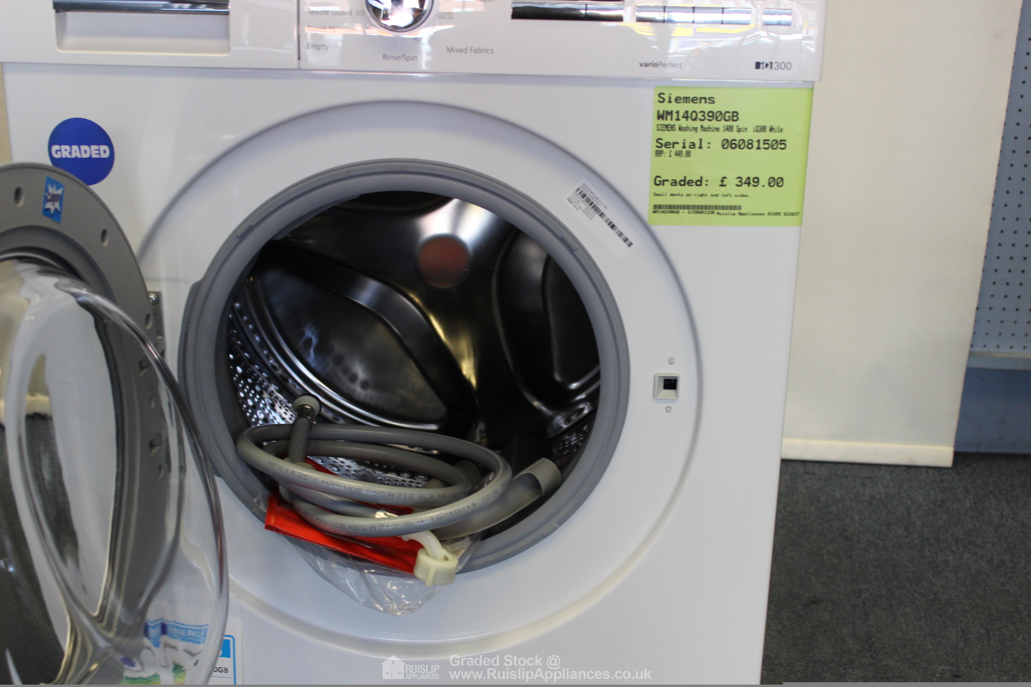 SIEMENS Washing Machine 1400 Spin iQ300 White