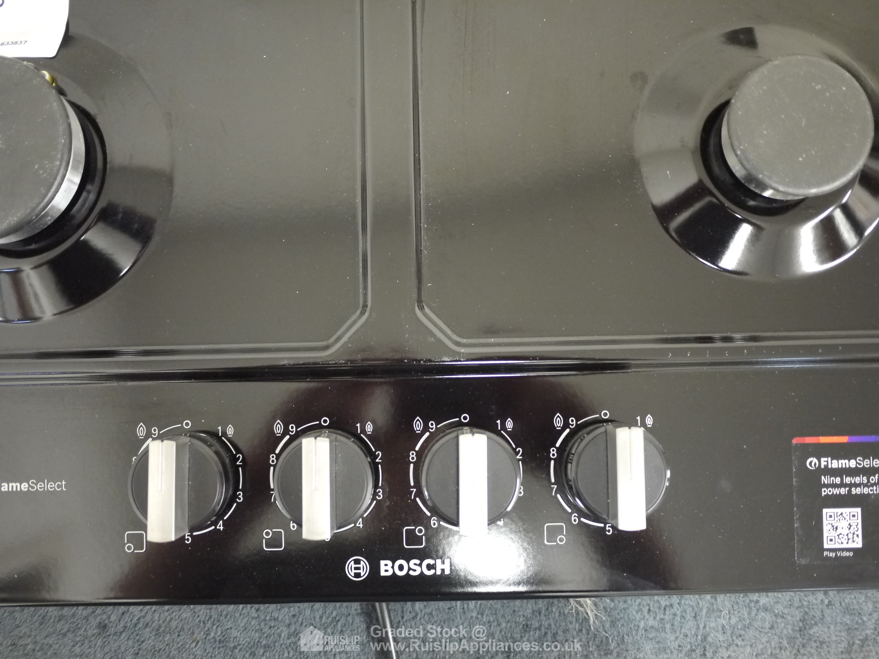BOSCH Series 4 Gas Hob 60cm, 4 burners, FlameSelect, Cast Iron supports