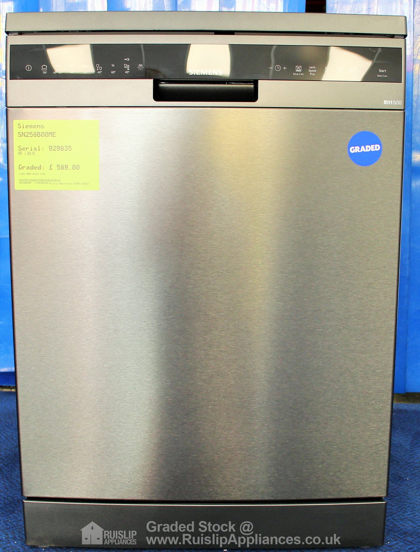 SIEMENS Dishwasher 60cm Siemens SN258B00ME Freestanding Dishwasher