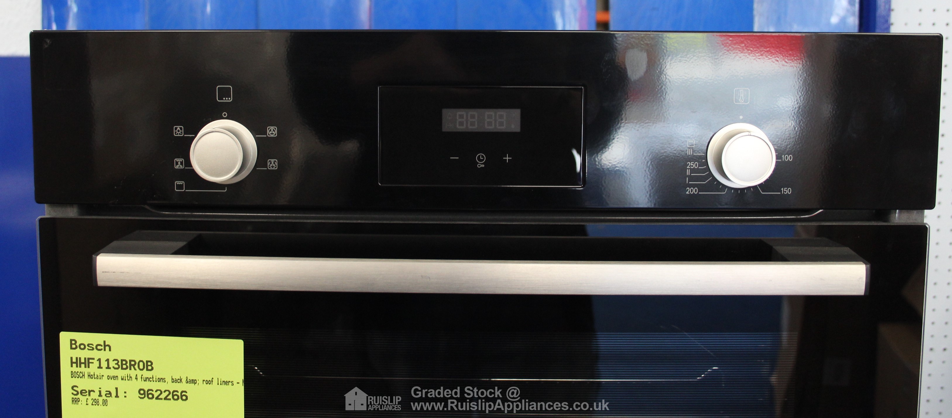 Single Oven 13 Amp, A Rated, 66L, 2 Years