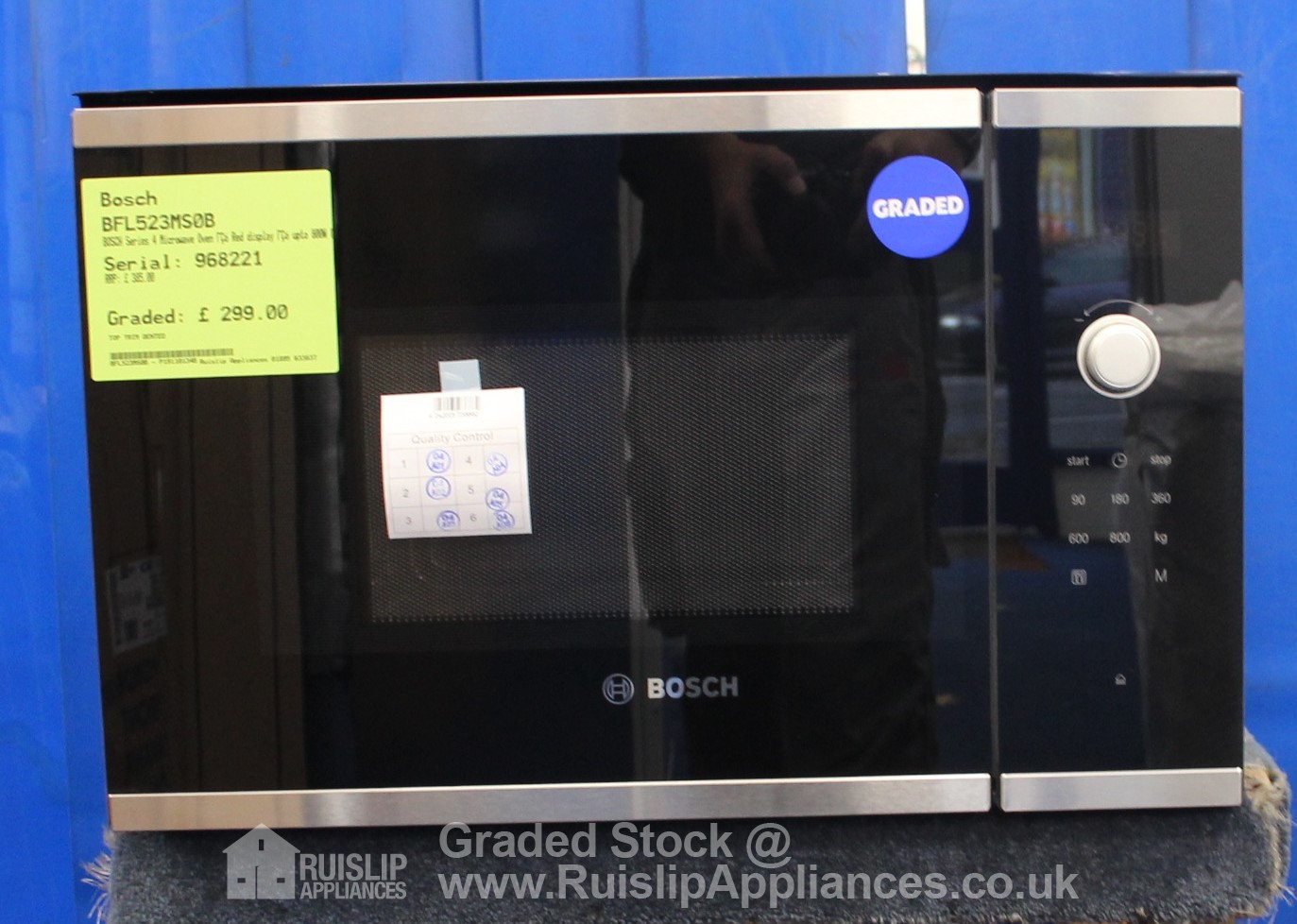 Bosch Serie 4 BFL523MS0B Builtin Microwave Stainless Steel for sale