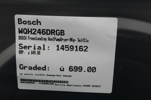 Bosch WQH246DRGB Dryers Dryers Heat Pump - 397385