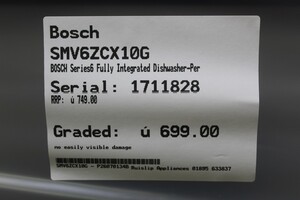Bosch SMV6ZCX10G Dishwashers Full Size - 1711026