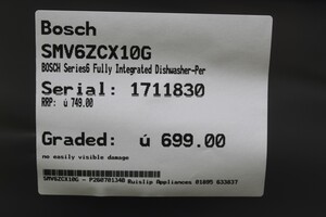 Bosch SMV6ZCX10G Dishwashers Full Size - 1711028