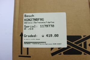 Bosch KGN27NBFAG Refrigeration Fridge Freezer - 287256
