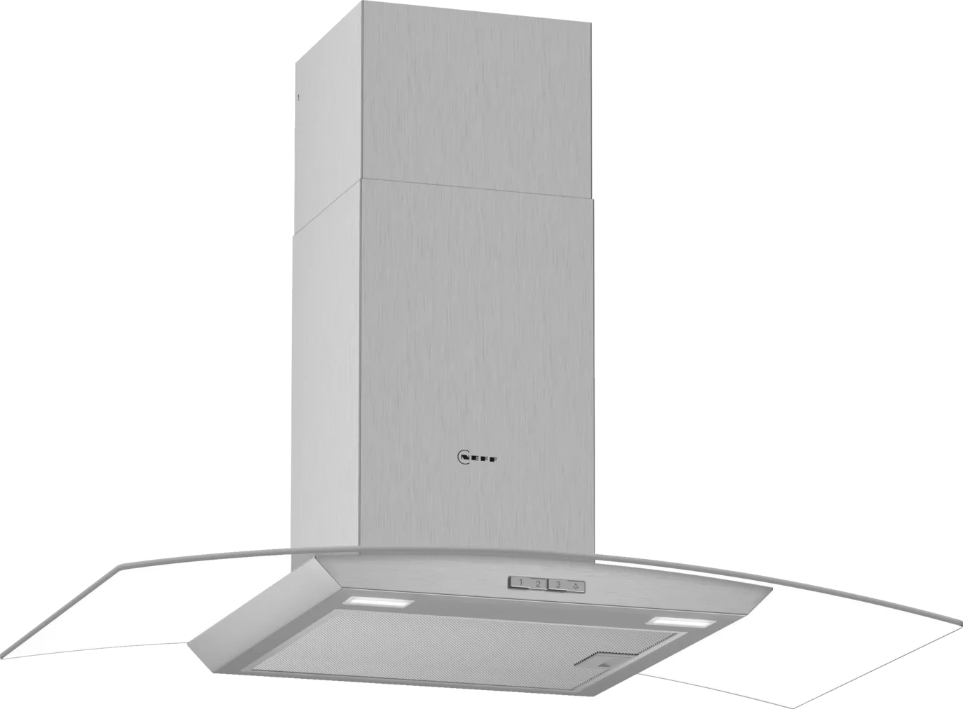 Neff D94ABC0N0B NEFF Chimney Hood 90cm curved design 3 s