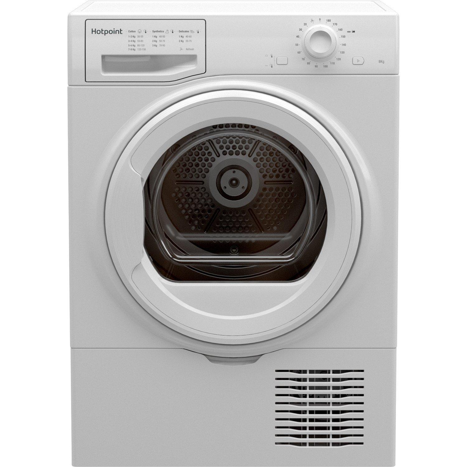 H2D81WEUK HOTPOINT 8KG Condenser Freestanding Tumble Dryer - B Energy - White