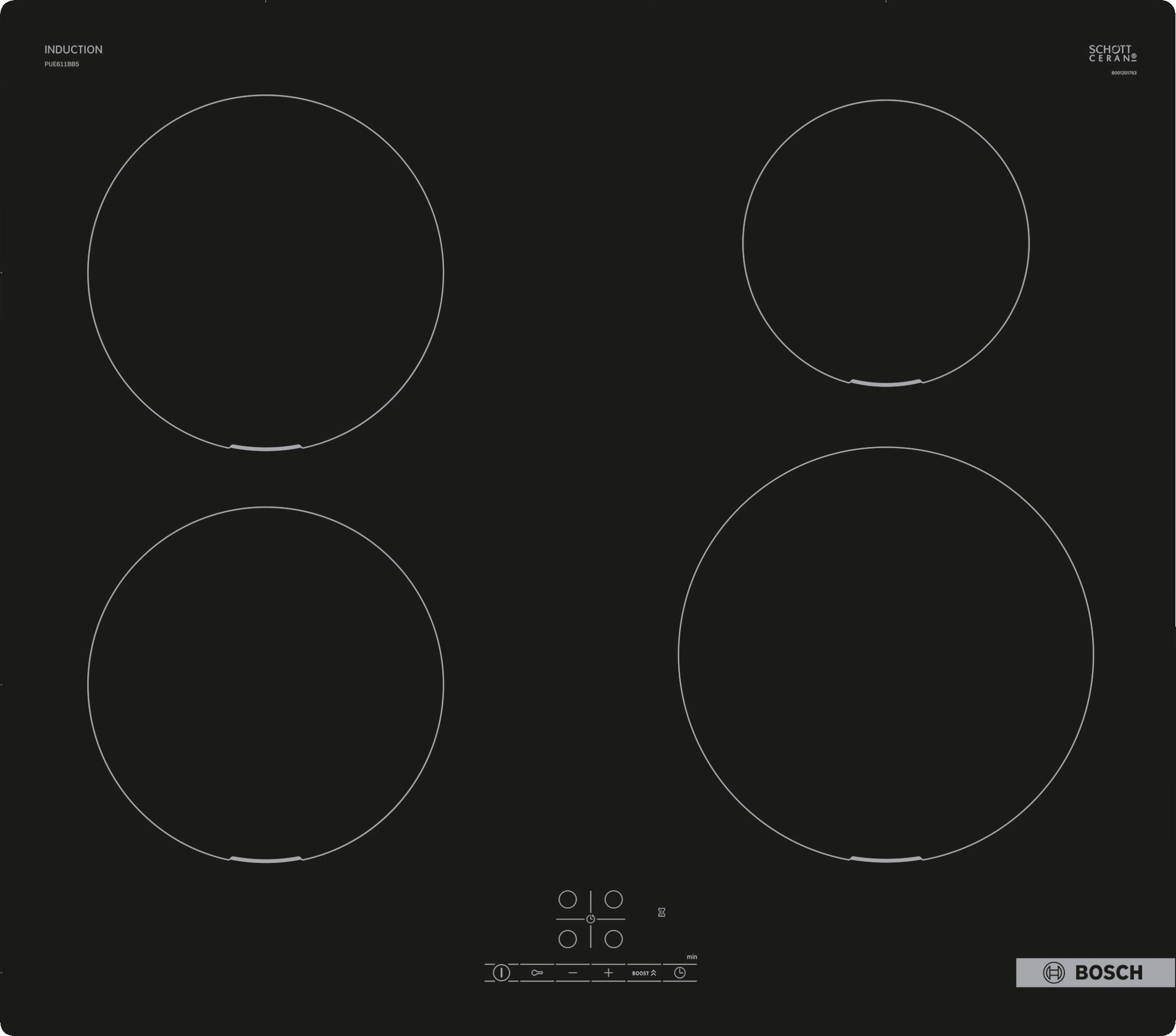 Bosch black shop induction hob 60cm