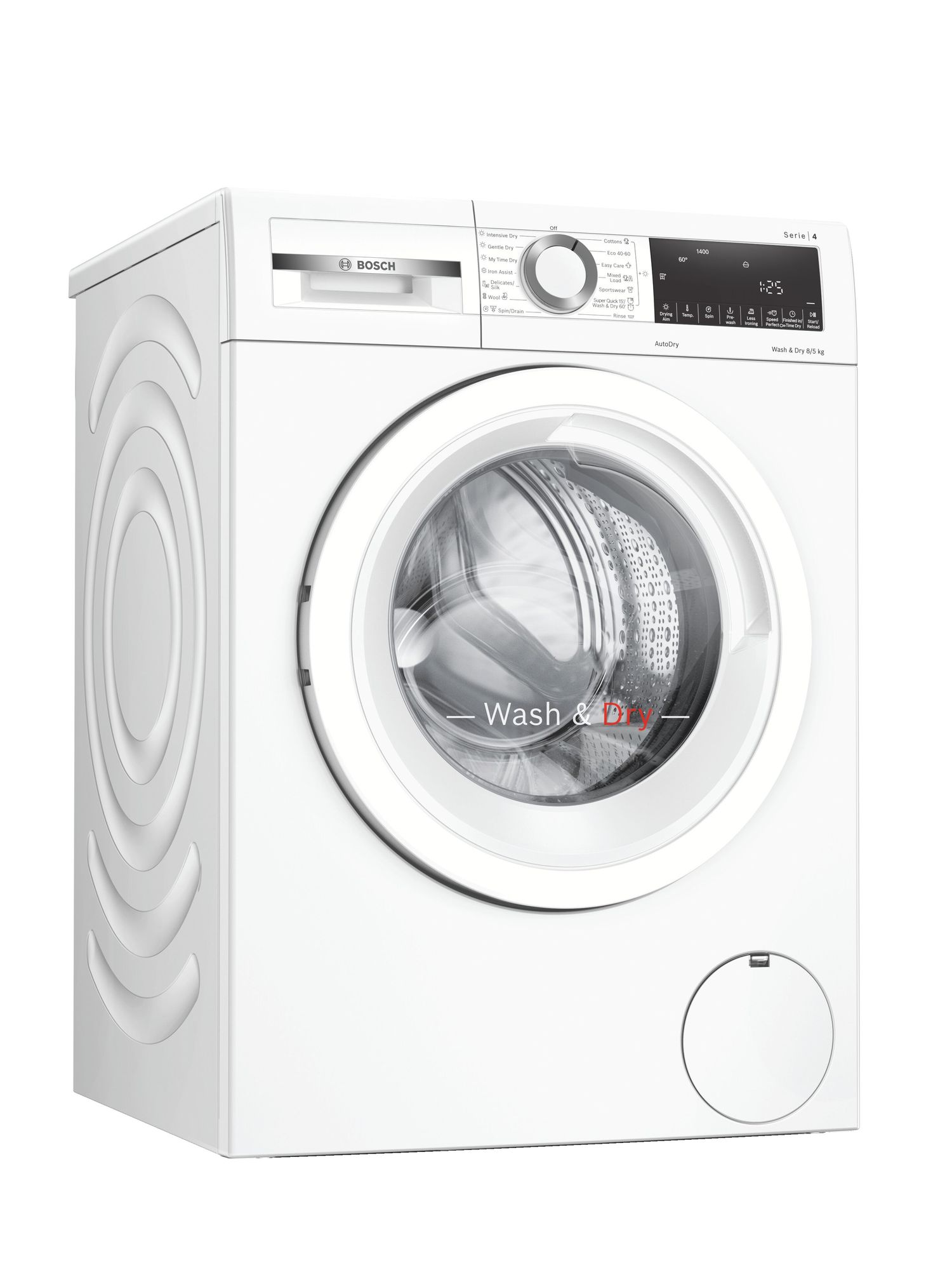 WNA134U8GB BOSCH Washer Dryer - 8kg wash/5kg Dry - 1400 Spin  - LED Display - SpeedPerfect - Ecosilence Drive - C Energy